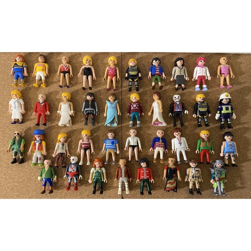 Playmobil 2000's  - 38 Geobra Mini Figure Lot